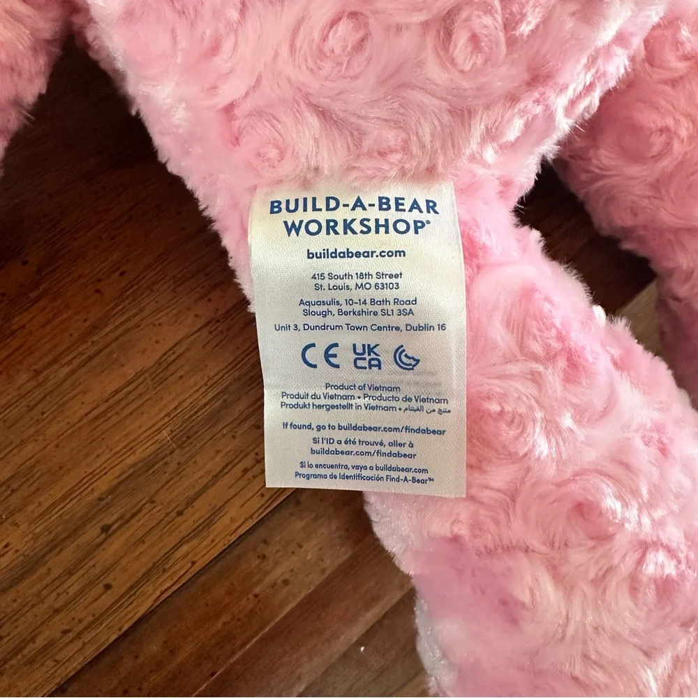 Lot of Build A Bear Items: Bunny Purple Bear Pink Bear with 3 Outfits and Boots